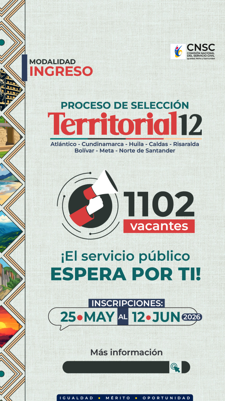 Proceso de Selección Territorial 12 (Modalidad Ingreso Abierto)